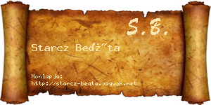 Starcz Beáta névjegykártya