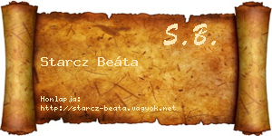 Starcz Beáta névjegykártya
