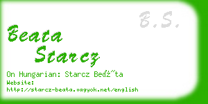 beata starcz business card